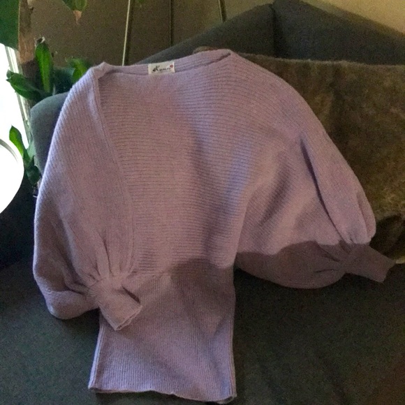 Lantern Sleeve Sweater Dress - Picture 4 of 10